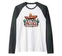 Viva Mexico Sombrero Cactus Fiesta Mexicain pour Homme Manche Raglan