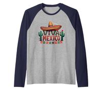 Viva Mexico Sombrero Cactus Fiesta Mexicain pour Homme Manche Raglan