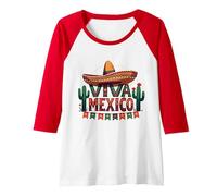 Viva Mexico Sombrero Cactus Fiesta Mexicain pour Homme Manche Raglan
