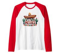 Viva Mexico Sombrero Cactus Fiesta Mexicain pour Homme Manche Raglan