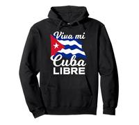 Viva Mi Cuba Libre Agitant Le Drapeau cubain Pride Sweat à Capuche