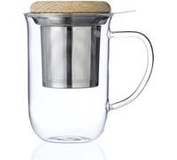 Viva Scandinavia - Tisanière en Verre Borosilicate avec Couvercle en Bois