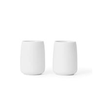 Viva Scandinavia Lot de 2 tasses à thé en porcelaine large, facilement empilables, 150 ml, blanc mat