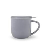 Viva Scandinavia Tasse à thé en Porcelaine avec infuseur Amovible en Acier Inoxydable, thé en Vrac, thé à Feuilles, poignée Isolante, 350 ML, Bleu Gris V81454