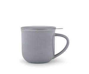 Viva Scandinavia Tasse à thé en Porcelaine avec infuseur Amovible en Acier Inoxydable, thé en Vrac, thé à Feuilles, poignée Isolante, 350 ML, Bleu Gris V81454