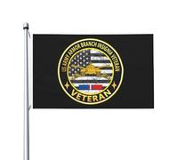 vivace Drapeau de jardin Armée américaine US Army Armor Branch Insignia Veteran Kos Veteran Flag Léger Drapeau saisonnier 3x5 Ft pour chambres,patio,balcon