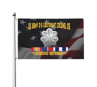 vivace Drapeau de jardin Drapeau du lieutenant-colonel O5 Kos, vétéran de l'armée américaine Imprimé haute qualité Drapeau avec œillets métalliques 3x5 Ft pour chambres,balcon,événements