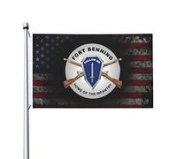 vivace Drapeau de jardin Fort Benning PAO Maison du drapeau d'infanterie Léger Drapeau saisonnier 3x5 Ft pour Décoration extérieure,balcon,Décoration intérieure