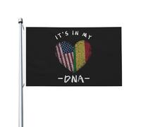 vivace Drapeau de jardin République du Congo C'est dans mon ADN Congo Drapeau des États-Unis Léger Bannière décorative 3x5 Ft pour jardin,chambres,balcon