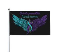 vivace Drapeau de jardin Sensibilisation à la prévention du suicide Résistant aux intempéries Bannière décorative 3x5 Ft pour Décoration intérieure,bars,dortoirs