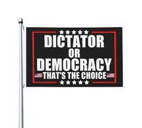 vivace Drapeau double face Dictateur ou démocratie, tel est le choix Drapeau décoratif Drapeau saisonnier 3x5 Ft pour balcon,bars,jardin