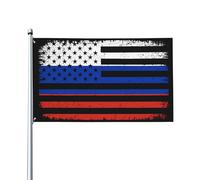 vivace Drapeau double face Russie Russes Drapeau Amérique Style Résistant aux intempéries Bannière décorative 3x5 Ft pour chambres,bars,patio