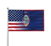 vivace Drapeau en polyester Drapeau de l'Amérique et anian Double face Drapeau avec œillets métalliques 3x5 Ft pour Décoration intérieure,balcon,événements