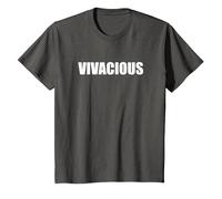 Vivacious - Typographie de Mots drôles T-Shirt, Enfant, Asphalte, 12 Ans