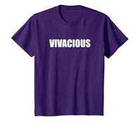 Vivacious - Typographie de Mots drôles T-Shirt, Enfant, Violet, 2 Ans