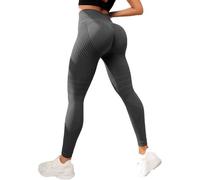 Vivacuerpo Legging de compression 3D pour le métabolisme et la cellulite, les fesses et le ventre, gris foncé, L