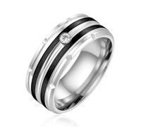 Vivaday Bague minimaliste élégante pour elle et lui | Bagues personnalisées au design moderne | Bagues de couple contemporaines | Idéales pour la Saint-Valentin ou un anniversaire - Taille 8 Y4036