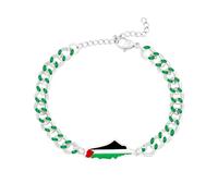 Vivaday Bijoux, symbole palestinien, goutte d'huile | Bracelet Liberty artisanal | Bracelet drapeau de la liberté palestinienne | Bracelets mosaïques palestiniens symbole de paix YA5881