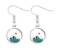 Vivaday Boucles d'oreilles en acier inoxydable en forme de graines de moutarde et de montagne | Bijoux chrétiens inspirés de Dieu pour femme | Matthew 17:20 Faith Can Move Mountains | Cadeaux