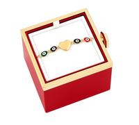 Vivaday Bracelet Charme Œil Protecteur Émail Malin Arc-en-Ciel | Talisman Bracelet en Acier Inoxydable Plaqué Or 18K pour Femme | Ojo Pulseras Para Mujer - Bijoux de Protection et Bénédiction