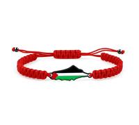 Vivaday Bracelet cordon unique avec drapeau palestinien | Bijoux de l'unité palestinienne | Bracelets de la liberté et de la culture palestinienne | Bracelet d'amitié fierté palestinienne YA5882