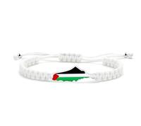Vivaday Bracelet d'amitié avec drapeau palestinien | Bracelet de la liberté avec symbole | Fierté palestinienne pour la liberté | Bracelets paix et amour | Bijoux ethniques du Moyen-Orient YA5882