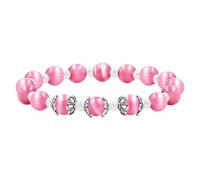 Vivaday Bracelet de perles en pierre œil de chat aux couleurs vives | Exquis bracelets extensibles en pierre de quartz pour un être cher | Pierre œil de chat de 0,8 cm | Longueur 17 cm | YA4891