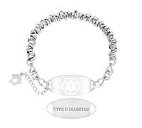 Vivaday Bracelet d'identification médicale d'urgence Design rétro | Étiquette gravée personnalisée et étanche | Bracelets en acier inoxydable hypoallergéniques et écologiques YA5541