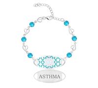 Vivaday Bracelet d'identification médicale en zircone | Bracelet hypoallergénique réglable | Bijou personnalisé avec symbole médical YA5759