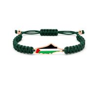Vivaday Bracelet en cordon tissé pour la Palestine | Bracelets Justice et Liberté | Bijoux symbole national palestinien | Bracelet de paix pour l'unité culturelle | Breloque du Moyen-Orient YA5882