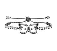 Vivaday Bracelet éternel réglable avec ailes de nœud papillon | Bijou bolo de tennis gardien d'ange pour femme | Bracelets coulissants d'amour et d'amour | Symbole de féminité et d'élégance | YA4874