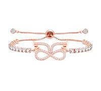 Vivaday Bracelet éternel réglable avec ailes de nœud papillon | Bijou bolo de tennis gardien d'ange pour femme | Bracelets coulissants d'amour et d'amour | Symbole de féminité et d'élégance | YA4874