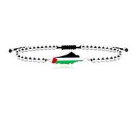 Vivaday Bracelet fait main « Fierté palestinienne » | Bracelet Solidarité pour la liberté | Bijou avec le drapeau palestinien | Bracelets « Esprit palestinien, paix et justice YA5211