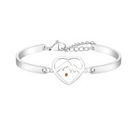 Vivaday Bracelet Graine De Moutarde Pour Femmes, Jonc Ajustable Plaqué Argent, Inspiré Par La Foi « La Foi Peut Déplacer Des Montagnes » Bijou Religieux Chrétien Cadeau YA6454 (Montagne En Cœur)