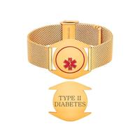 Vivaday Bracelet médical personnalisé Bracelet d'identification d'urgence en acier inoxydable | Bijou personnalisé non irritant | Unisexe, pour la course ou l'escalade YA6080