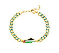 Vivaday Bracelet personnalisé Fierté palestinienne » avec huile essentielle | Bracelet « Soutenir la Palestine » avec drapeau palestinien | Bracelets symbole de paix YA5881