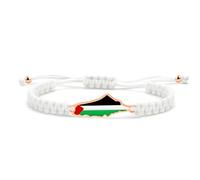 Vivaday Bracelet tissé traditionnel palestinien Bracelets de solidarité avec le drapeau palestinien pour l'unité | Bracelet moyen-oriental « Fierté palestinienne » YA5882