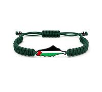 Vivaday Bracelet tressé avec drapeau palestinien | Bijoux Liberté pour la Palestine | Bracelets Fierté et paix palestiniennes | Bracelet artisanal du Moyen-Orient YA5882