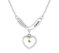 Vivaday Collier en acier inoxydable avec pendentif en forme de V et zircone cubique YA4835, Medium, Acier inoxydable, Zircone cubique