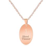Vivaday Collier Médical pour Anticoagulants Plaqué Or Rose - Bijou d'Alerte Médicale en Acier Inoxydable Mode - Cadeau SOS d'Urgence pour Femmes et Amies