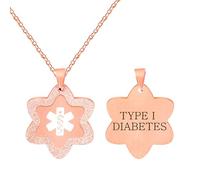 Vivaday Collier pendentif médical Emergency Star | Colliers d'identification médicale durables | Chaîne en acier inoxydable hypoallergénique | Style minimaliste pour un usage quotidien YA5503