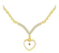 Vivaday Colliers Foi Graine de Moutarde Plaqué Or avec Breloque en Forme de Cœur et Pierre CZ - Bijoux Chrétiens Spirituels Inspirants, Pendentif Verset Biblique Matthieu 17:20