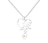 Vivaday Faith Collier avec pendentif en forme de cœur avec inscription « Move Mountains Infinity » et alphabet chrétien Matthieu 17:20 avec verset de la Bible en plaqué blanc/doré/or rose, M, Acier