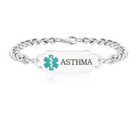 Vivaday YA4501 Bracelet d'identification médicale hypoallergénique et imperméable | Bracelet unisexe pour sports et activités de plein air | Bijoux tendance multi-usages pour l'escalade et le port