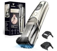 VivaEase Tondeuse à barbe pour homme, nouvelle version réglable de précision avec 2 peignes, tondeuse électrique sans fil pour barbe, étanche et se rince facilement, lames pour s'adapter à la peau