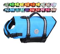 VIVAGLORY Gilet de Sauvetage en Ripstop pour Chiens de Taille Petite, Moyenne et Grande, Gilet de Natation pour Chiens avec Flottabilité Améliorée et Visibilité, Bleu