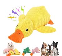 Vivahine Calming Duck Toy, Noovelo Calming Duck for Dogs, The Mellow Yellow Duck Dog Toy, Quacker Duck Chew Toys, Interactive Dog Toys for Aggressive Chewers (Yellow, L(38 * 45cm))