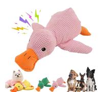 Vivahine Calming Duck Toy, Noovelo Calming Duck for Dogs, The Mellow Yellow Duck Dog Toy, Quacker Duck Chew Toys, Interactive Dog Toys for Aggressive Chewers (Pink, S(22 * 25cm))