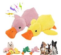 Vivahine Calming Duck Toy, Noovelo Calming Duck for Dogs, The Mellow Yellow Duck Dog Toy, Quacker Duck Chew Toys, Interactive Dog Toys for Aggressive Chewers (Pink, Yellow, L(38 * 45cm))
