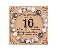 VivaJoy Bracelet pour fille de 16 ans, cadeau d'anniversaire pour fille de 16 ans, cadeau d'anniversaire pour femme, convient comme cadeau pour fille, nièce, petite-fille., Mittelgroße, Pierre,